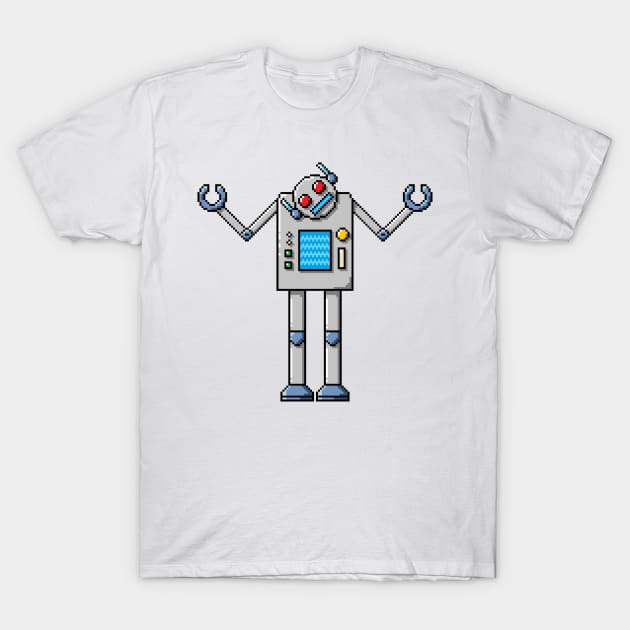 Pixel Robot 107 T-Shirt by Vampireslug